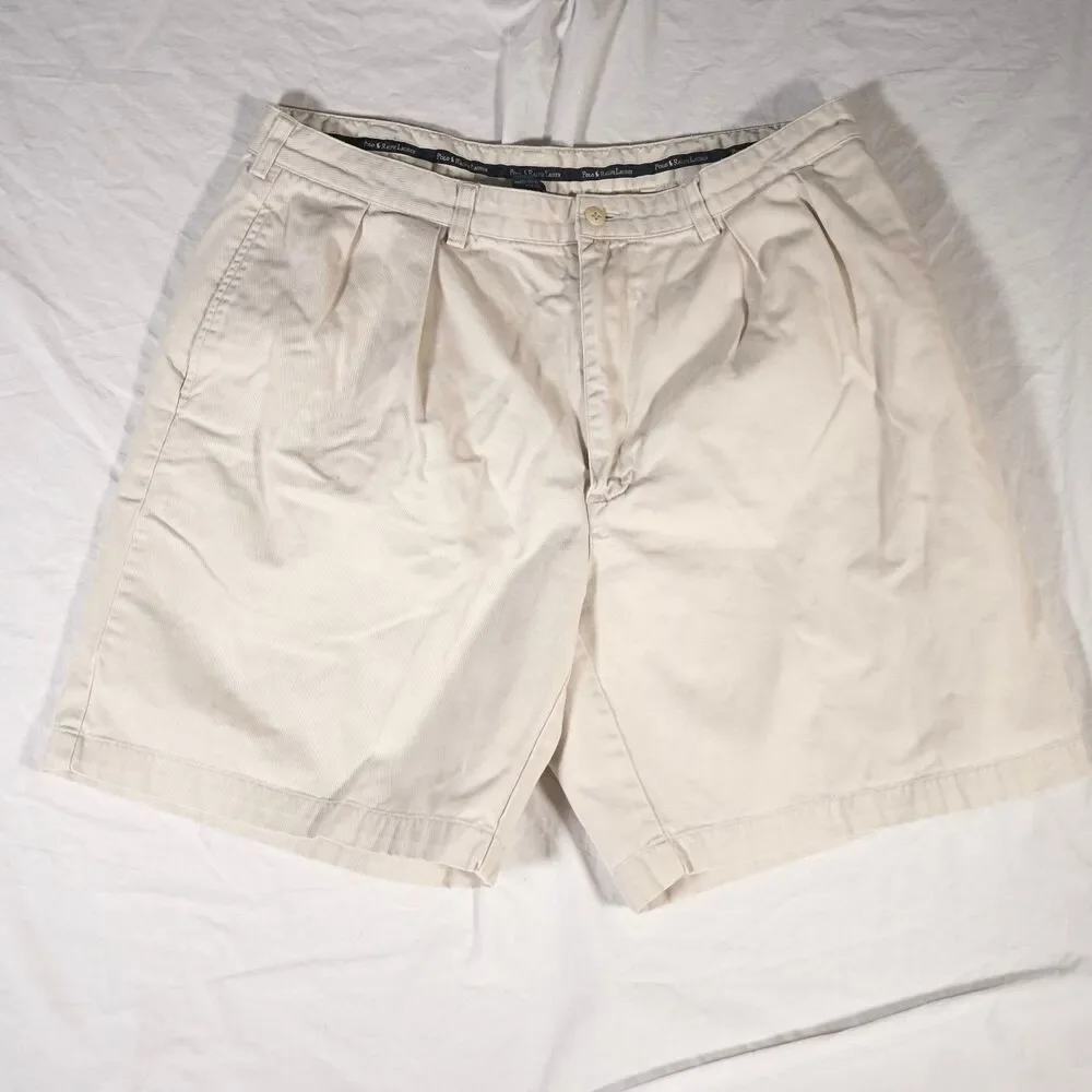 Vintage Polo Ralph Lauren Tyler Shorts Tan Beige Chino 38